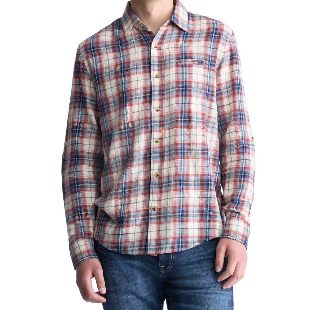 BUFFALO By David Bitton Simbio Button Down Shirt Mirage Cotton Classic Fit L